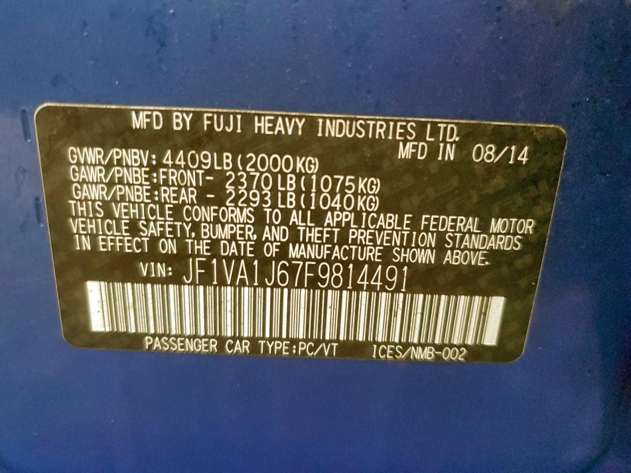 Subaru WRX Limited Image 11